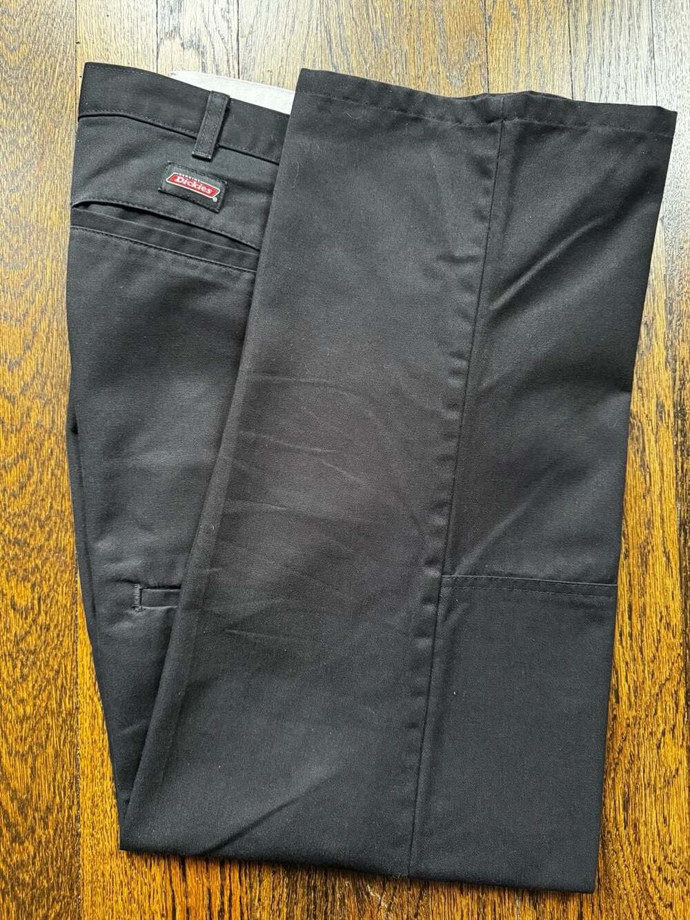 PANTS Dickies 33x29 Black Double Knee Work Pants TWILL UTILITY W/O BUTTON (1)